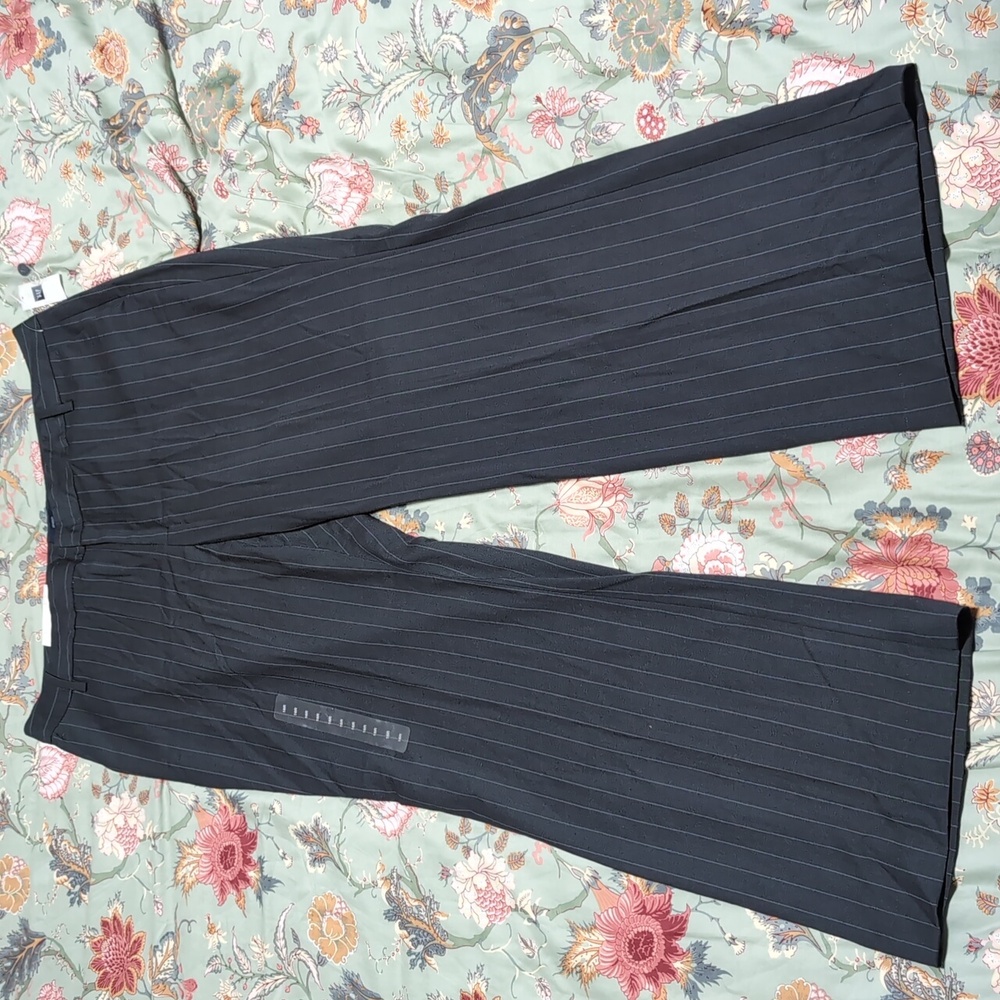 Vintage Gap Favorite Trouser, grey with white pinstripe, size 16 reg, NWT